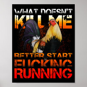 Poster Combat de Coq Amusant 