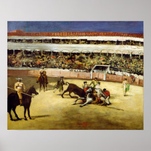 Poster Combat de Manet Taureau, 1865