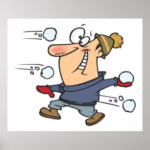 Poster Combat de snowball