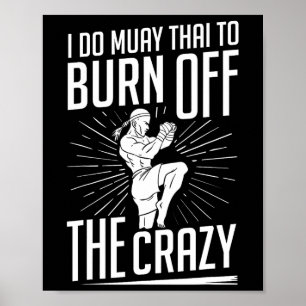 Poster Combattant de formation de Muay Thai Kickboxing Dé
