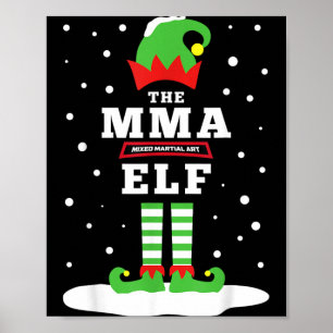 Poster Combattant de MMA Elf Assorti Famille Vacances Mig