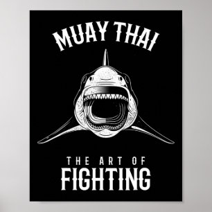 Poster Combattant de Muay Thai Shark Mma et de kickboxing