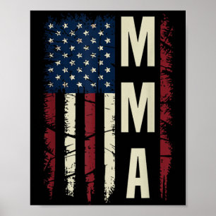 Poster Combattant MMA Arts Martiaux Artiste Martial