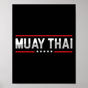 Poster Combattant Muay Thai Sports Mma Boxe Thaïlande Mar