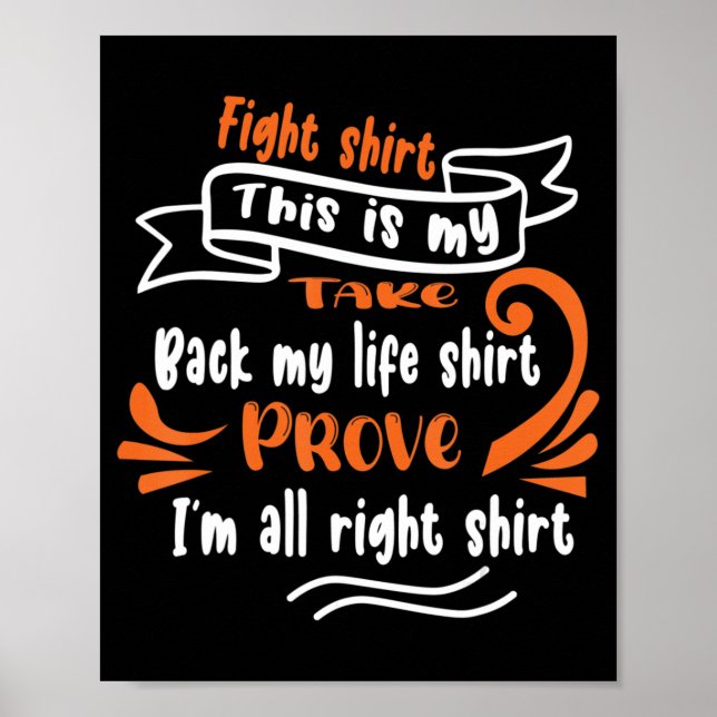 Poster Combattre ça c'est ma reprise ma vie prouver Je su (Devant)