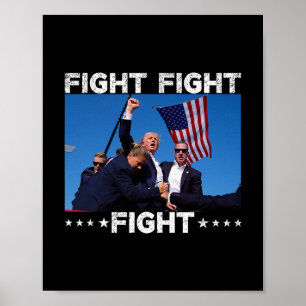Poster Combattre Combattre Combattre Trump Votez Trump