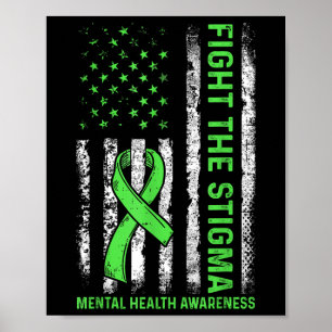 Poster Combattre La Stigmatisation Américaine Drapeau San