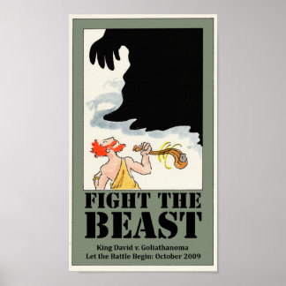 Poster Combattre l'affiche de la bête