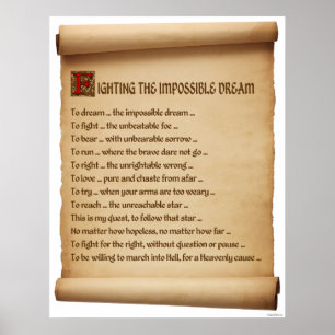 Poster Combattre le rêve impossible #1
