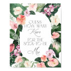 Combien de baisers Jeu de Baby Shower Floral Tropi