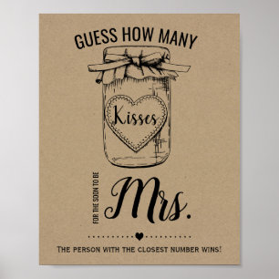 Poster Combien de baisers pour être bientôt Mme douche si