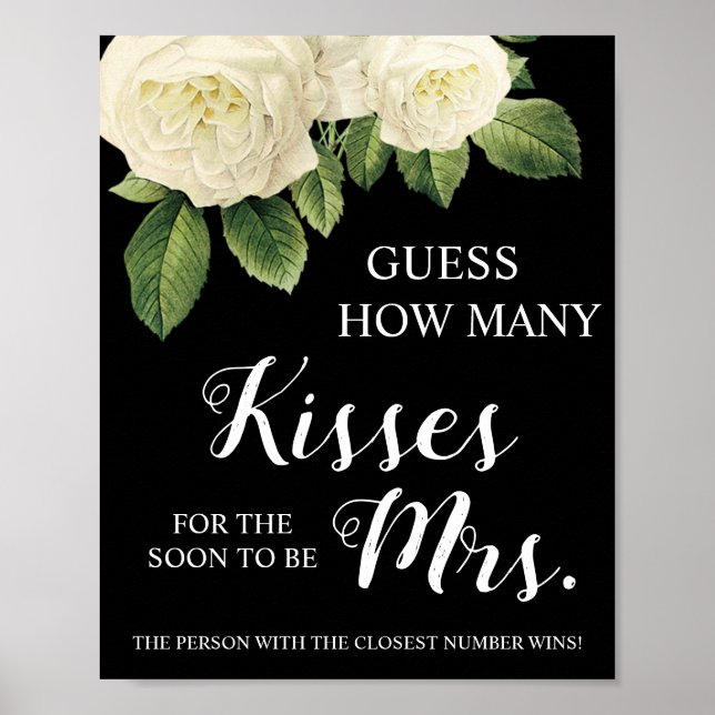 Poster Combien de baisers pour Mme Fête des mariées Jeu (Devant)