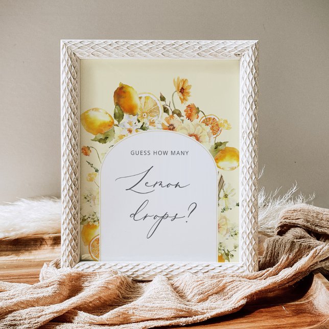 Poster Combien de bonbons au citron dans l'affiche du pot (Créateur téléchargé)