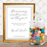 Combien de Candies minimaliste Baby shower jeu
