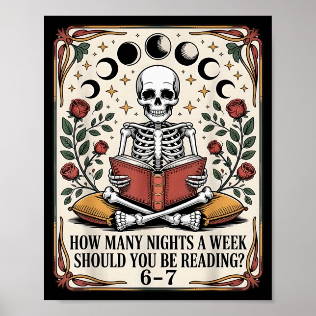 Poster Combien de nuits Memes de lecture 6 7 Amoureux de  (Devant)