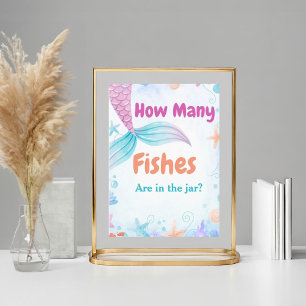 Poster Combien de poissons sont dans le panneau Baby show