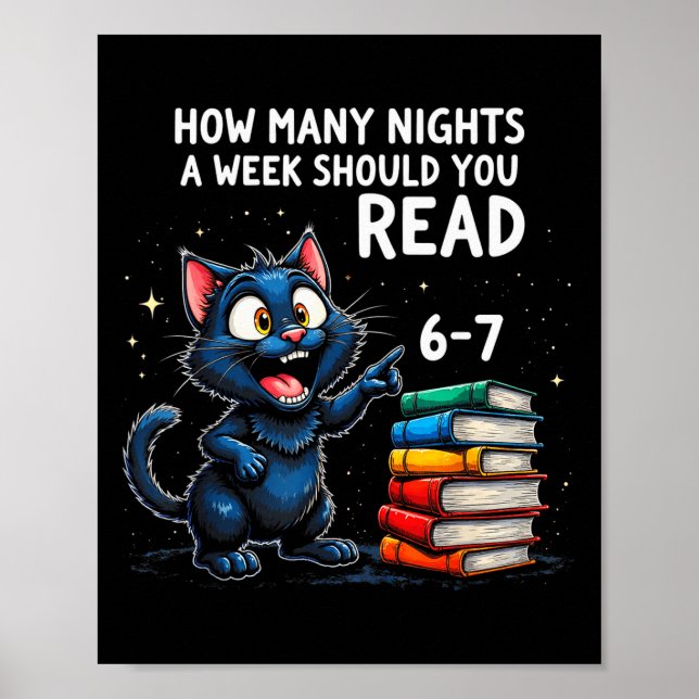Poster Combien de Soirs Par Semaine Devriez-Vous Lire_ 6– (Devant)
