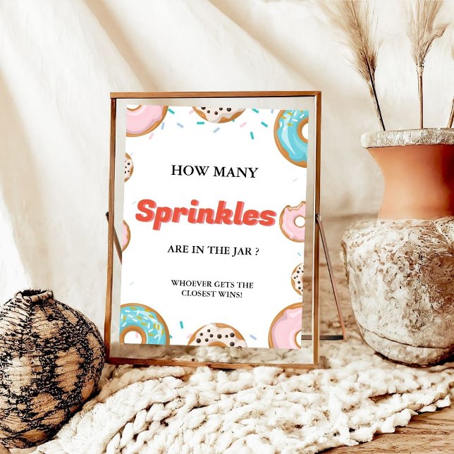 Poster Combien de SPrinkles dans le jeu de Baby shower Ja (Créateur téléchargé)