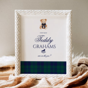 Poster Combien de teddy grahams Teddy Bear Red Bow