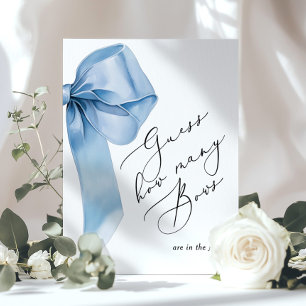 Poster Combien de vaches sont dans le baby shower bleu po