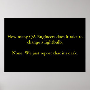 Poster Combien d'ingénieurs de QA le fait pour prendre au