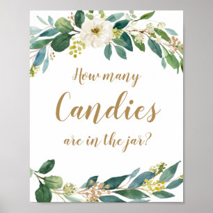 Poster Combien y a-t-il de bonbons dans le pot ? Signe de