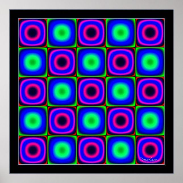 Poster Combinaisons de couleurs scintillantes (Devant)