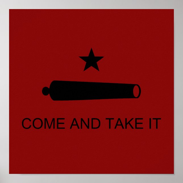 Poster Come & Take It ! Flag de Texas State (Devant)