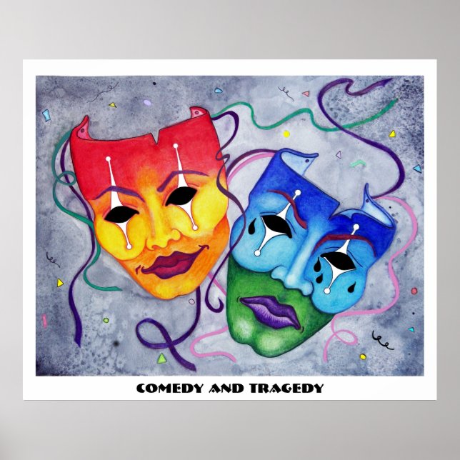 Poster Comédie et tragédie Imprimer (Devant)