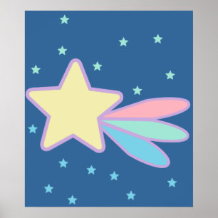 Poster Comète étoile de tournage mignonne