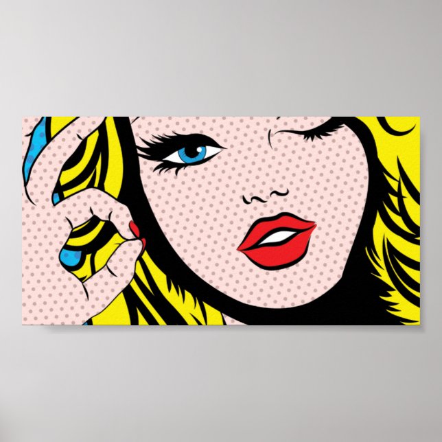 Poster - Comic Girl O-K Pop Art (Front)