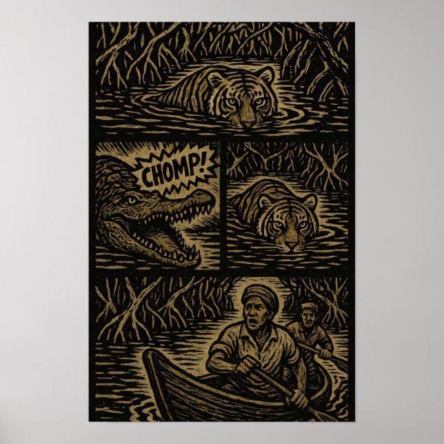 Poster Comique du prédateur de la mangrove (Devant)