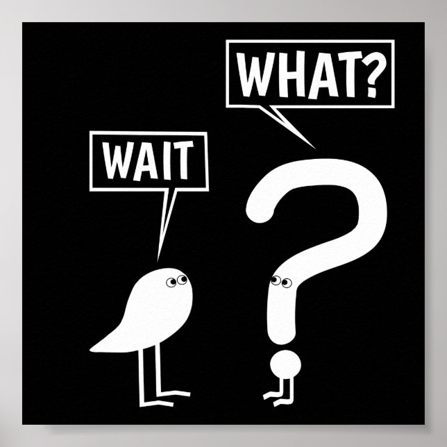 Poster Comma De Grammaire Drôle Et Point De Question Atte (Devant)