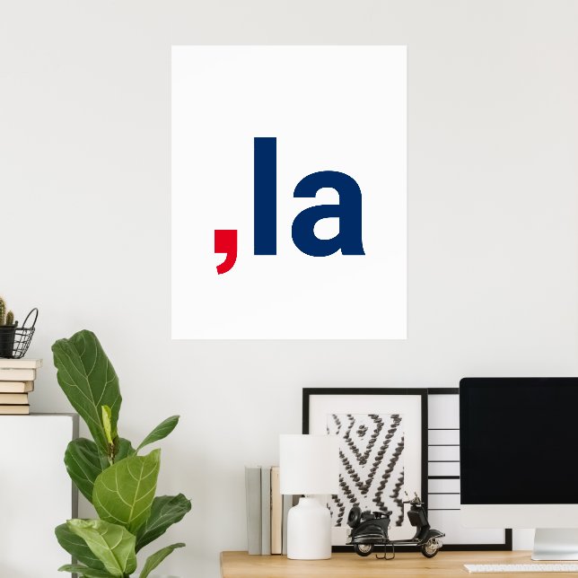 Poster Comma La kamala drôle prononciation patriotique (Bureau à domicile)