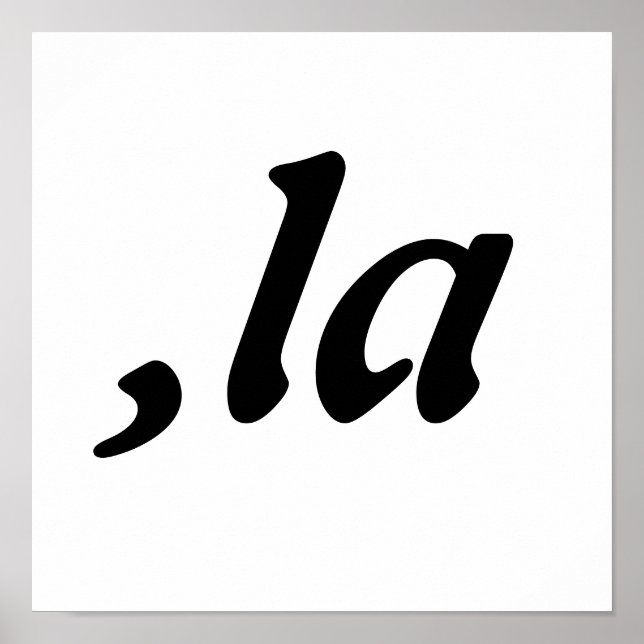 Poster Comma La Kamala Harris - Conception de texte custo (Devant)