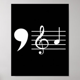 Poster Comma La Music Notes Kamala Harris Music Teacher E