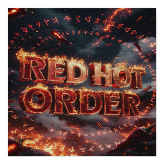 Poster Commande Rouge Chaud