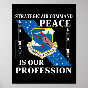 Poster Commandement aérien stratégique Usaf Guerre froide