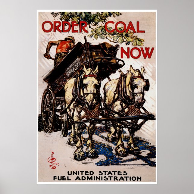 Poster Commander du charbon maintenant (Devant)