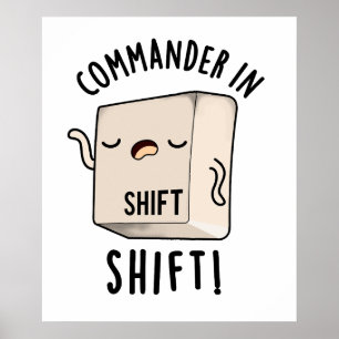 Poster Commander En Chemise Drôle Clavier Pun