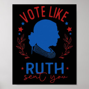 Poster Comme Ruth Vous A Envoyé Rbg Feminist Voting Inspi