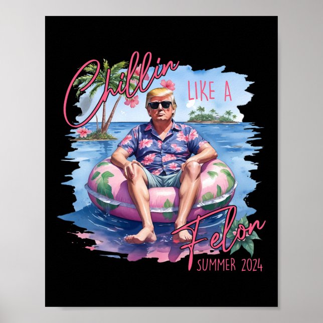 Poster Comme Un Trump Felon Drôle Pour Le Président Été 2 (Devant)