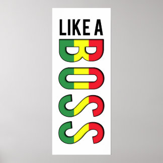 Poster COMME une BOSS reggae couleurs