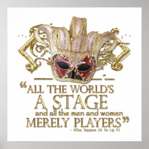 Poster Comme Vous L'Aimez Citation De Scène (Version Or)