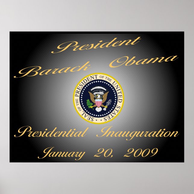 Poster commémoratif du président Obama 40"x30" (Devant)