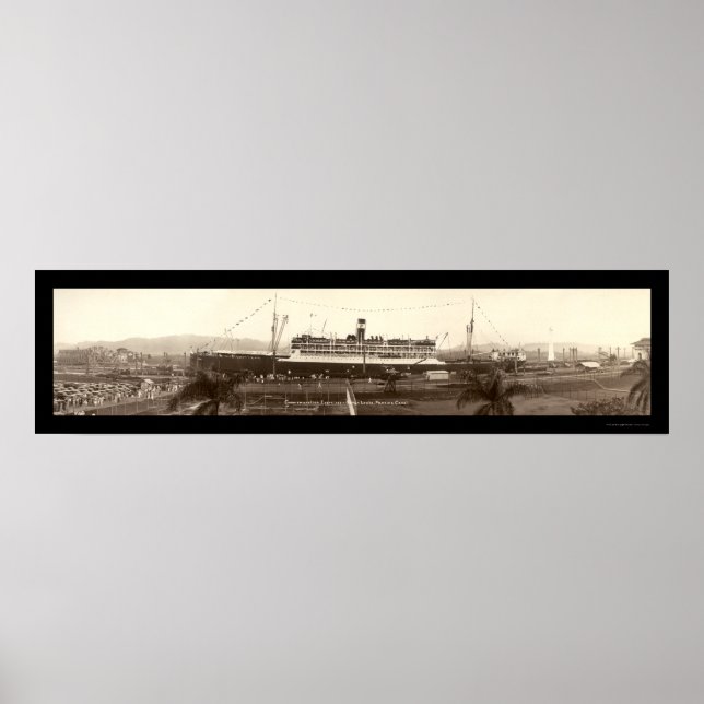 Poster Commémoration Panama Photo 1939 (Devant)