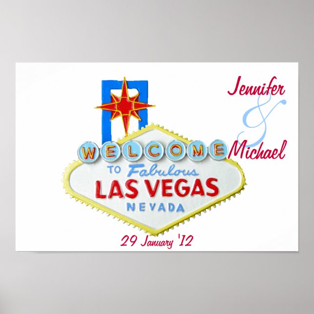 Poster Commémoration personnalisée de Las Vegas (Devant)