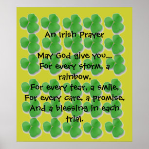 Poster Commence À 11,20 $ Une Prière Irlandaise