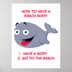 Poster Comment avoir un corps de plage, été drôle