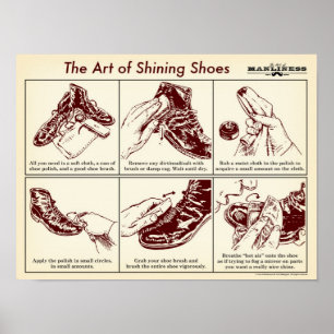 Poster Comment briller vos chaussures Illustrated Guide P